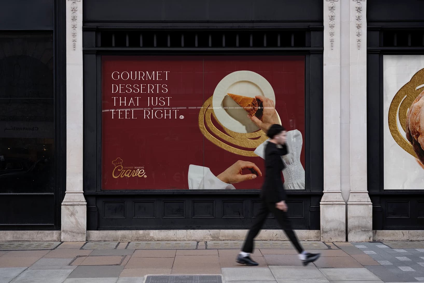 Crave storefront window display