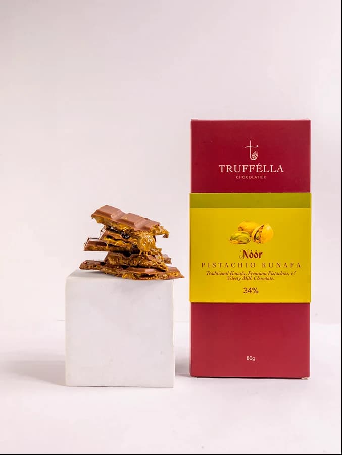 Noor Pistachio Kunafa chocolate packaging