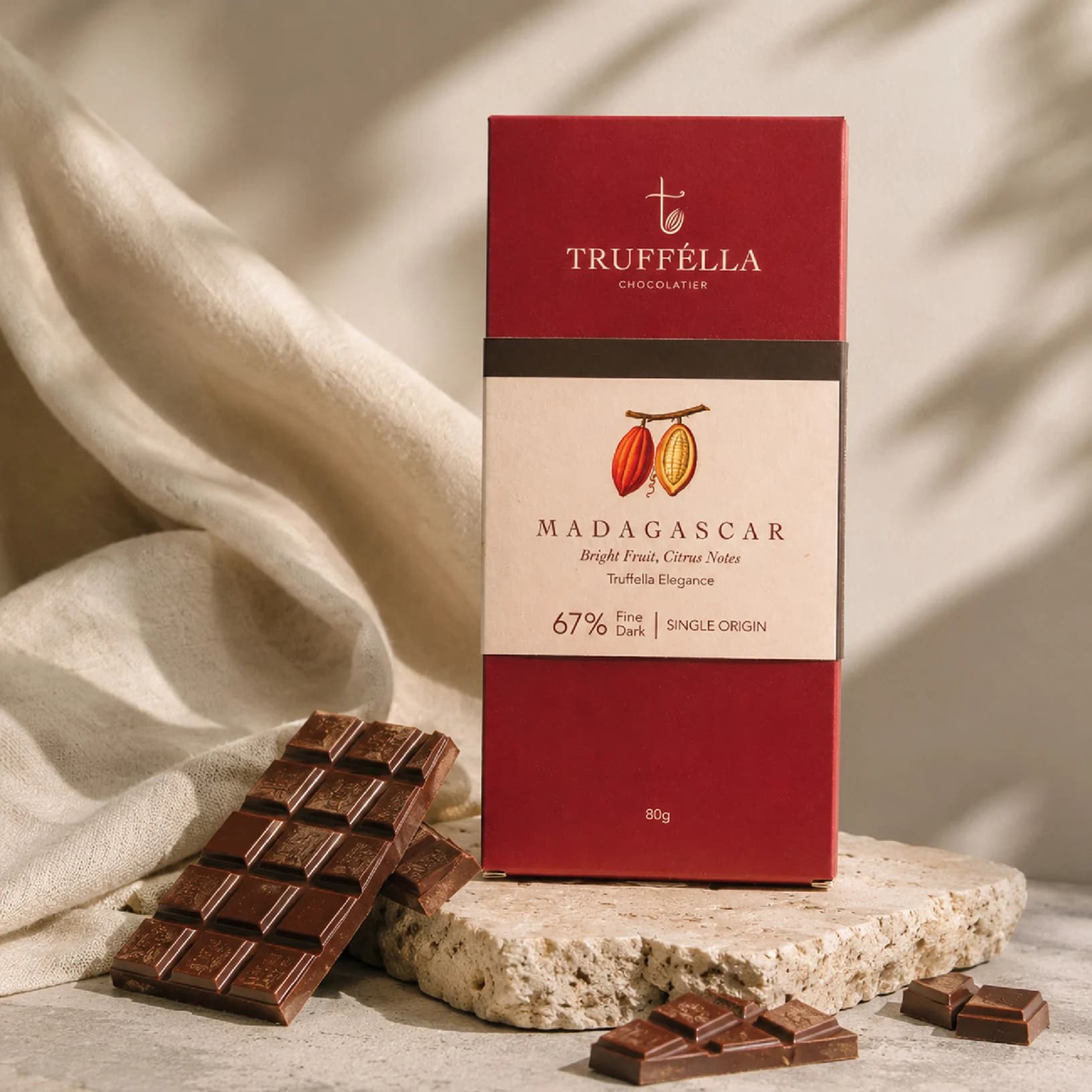 Madagascar single-origin chocolate bar packaging