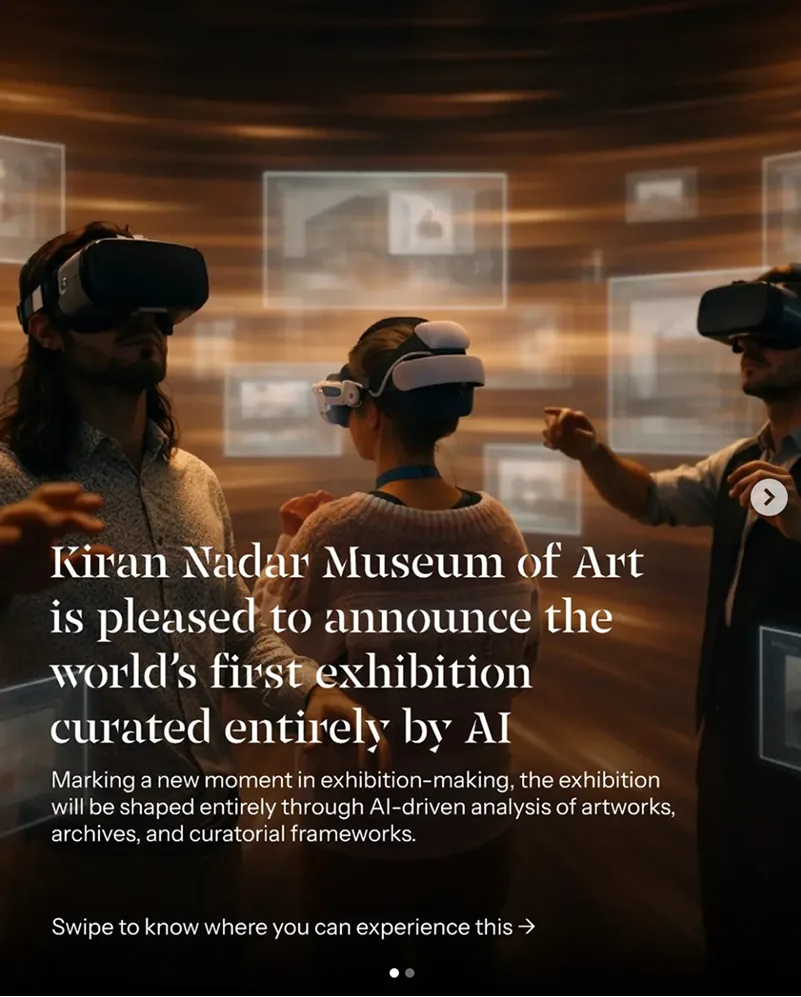 World's first exhibition curated entirely by AI announcement