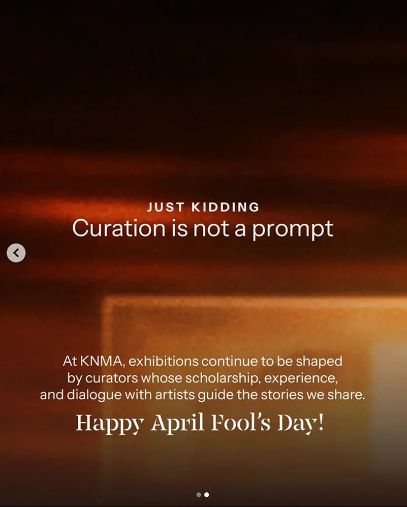 Just kidding, curation is not a prompt, April Fools reveal