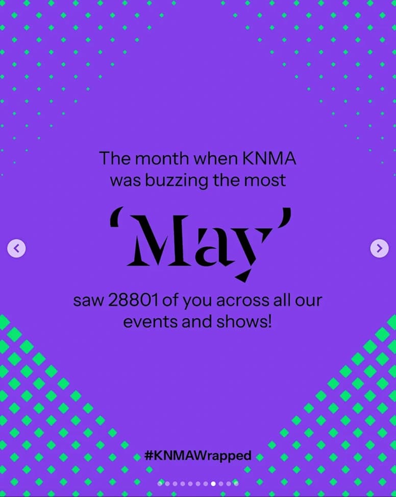 KNMA Wrapped, May was the busiest month statistic
